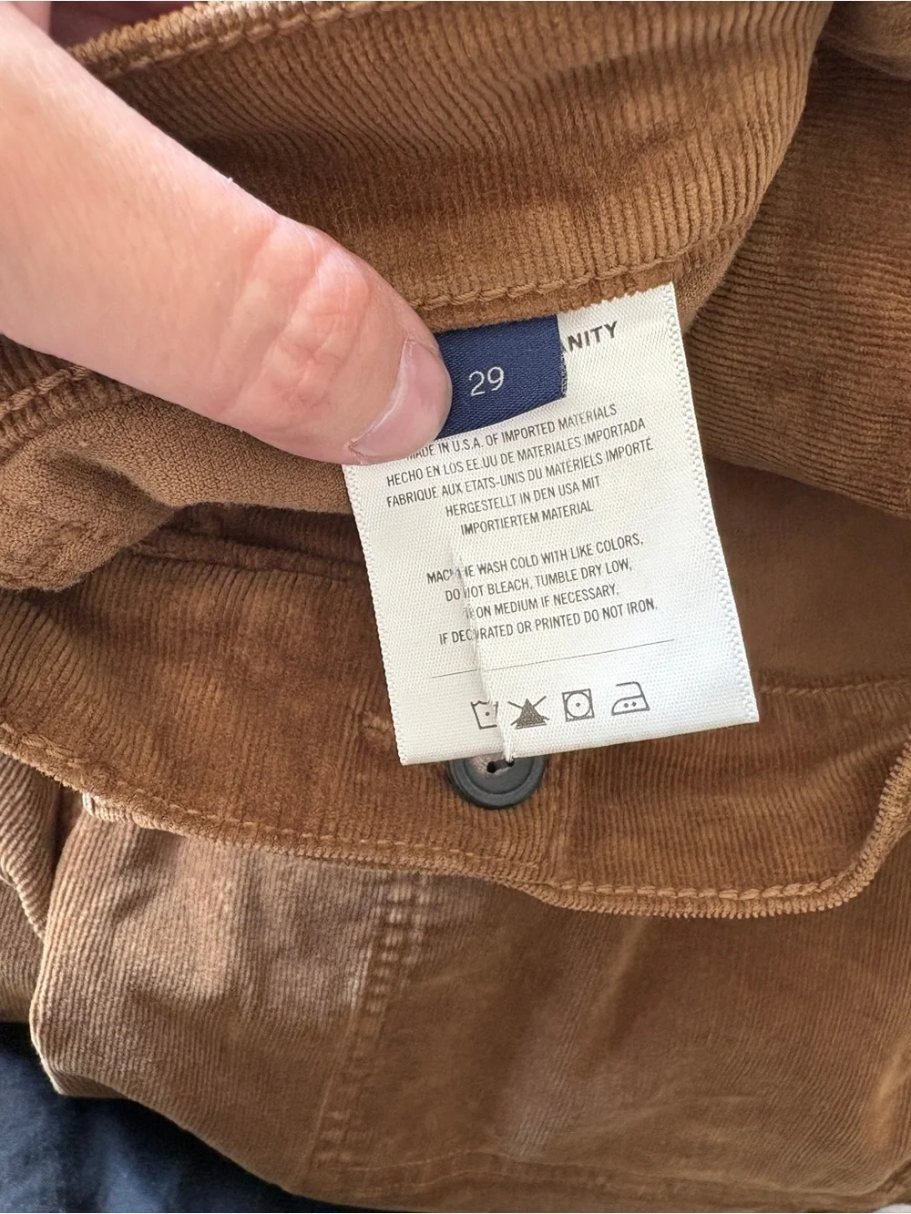 $268 NWOT Citizens Of Humanity “Marcelle” Cargo Pants in Brown Corduroy Sz 27 - Picture 10 of 13